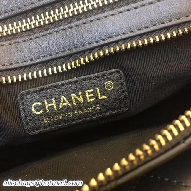 Fashion Chanel Original Leather Belt Bag Black SA0814 Gold