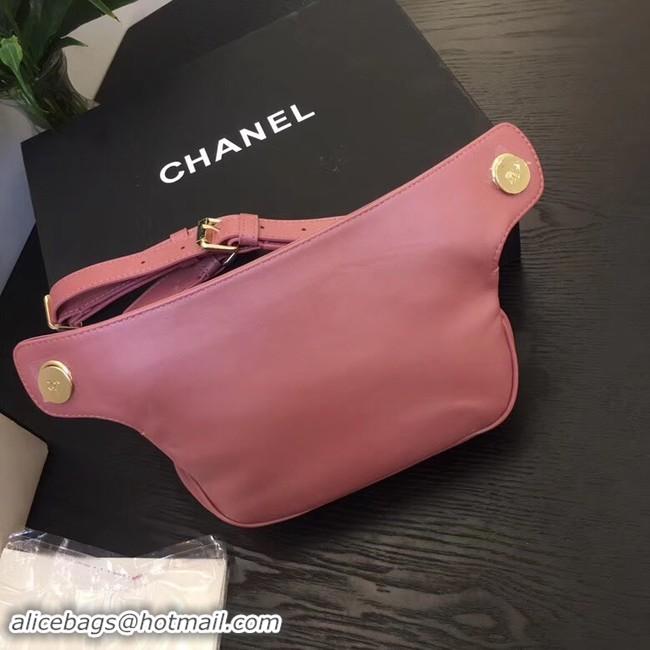 Luxury Chanel Original Leather Belt Bag Red SA0814 Gold