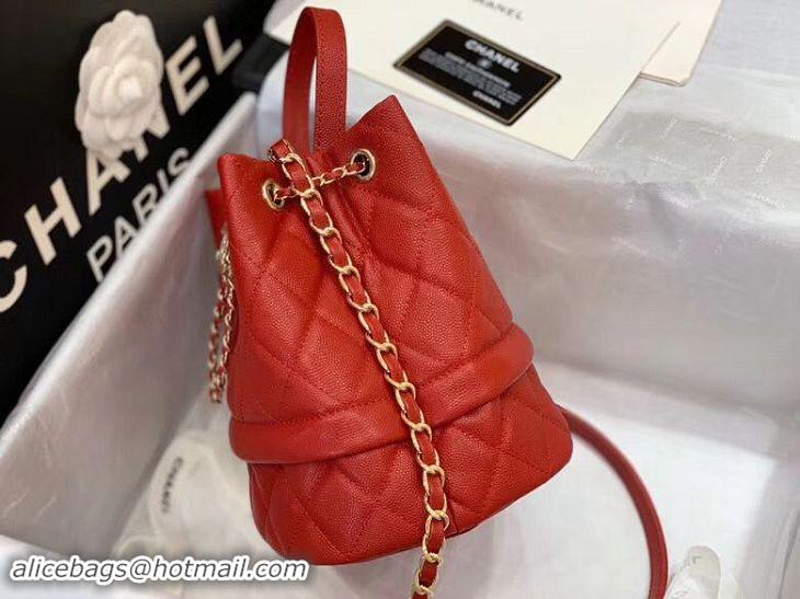 Good Product Chanel Original Caviar Leather Sac Hobo Bag 0894 Red