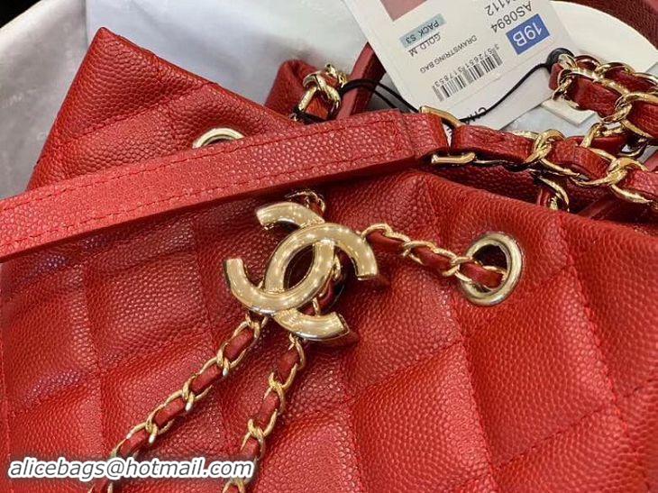 Good Product Chanel Original Caviar Leather Sac Hobo Bag 0894 Red