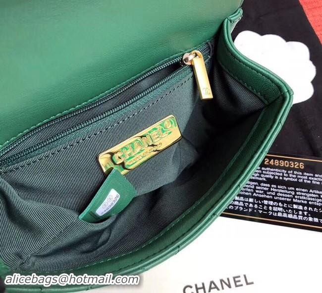 Classic Chanel Original Sheepskin Leather Belt Bag Green 33866 Gold