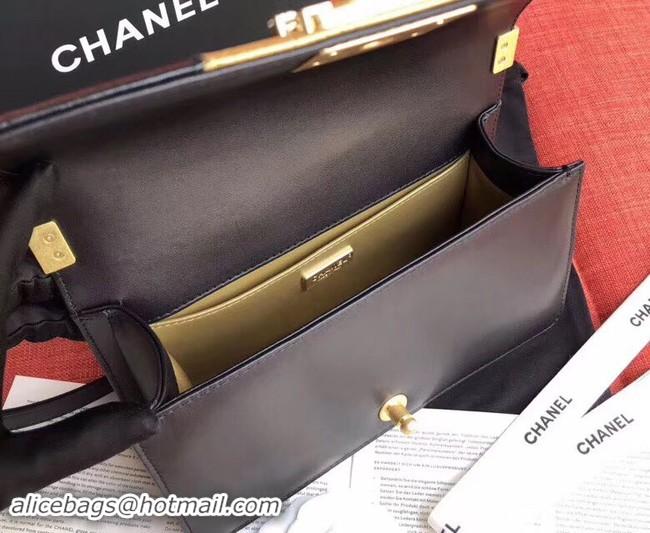 Best Price Chanel Le Boy Flap Shoulder Bag Original Leather A67085 gold&black