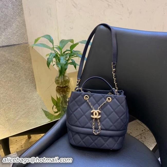 New Style Chanel Original Caviar Leather Sac Hobo Bag AS0894 blue