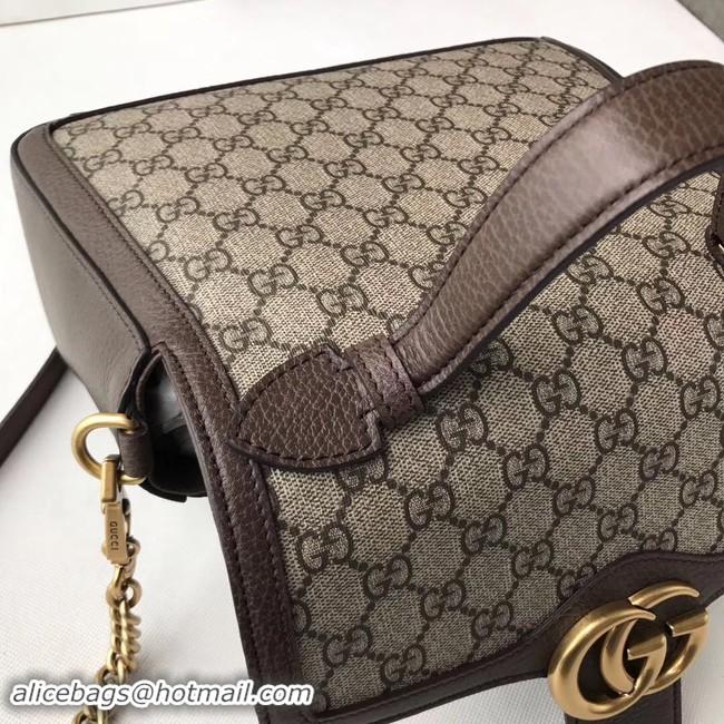 Newest Gucci GG Marmont small top handle bag 498110 brown