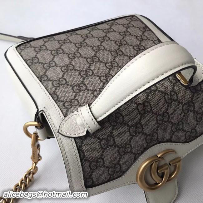 Fashion Gucci GG Marmont mini top handle bag 547260 white