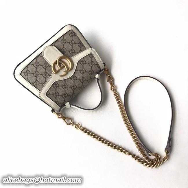 Fashion Gucci GG Marmont mini top handle bag 547260 white