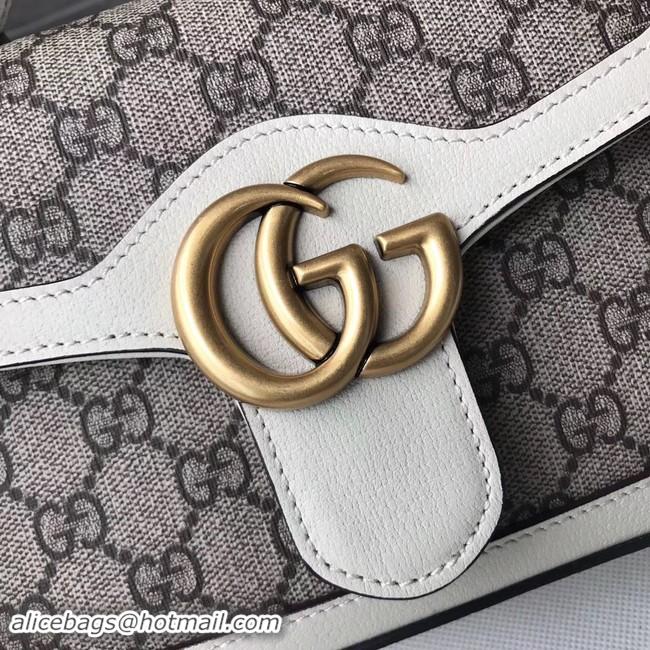 Fashion Gucci GG Marmont mini top handle bag 547260 white