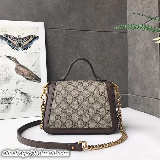 Trendy Design Gucci GG Marmont mini top handle bag 547260 brown