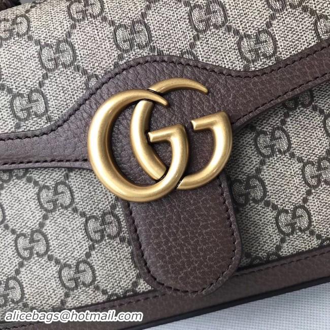 Trendy Design Gucci GG Marmont mini top handle bag 547260 brown