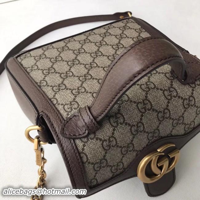 Trendy Design Gucci GG Marmont mini top handle bag 547260 brown