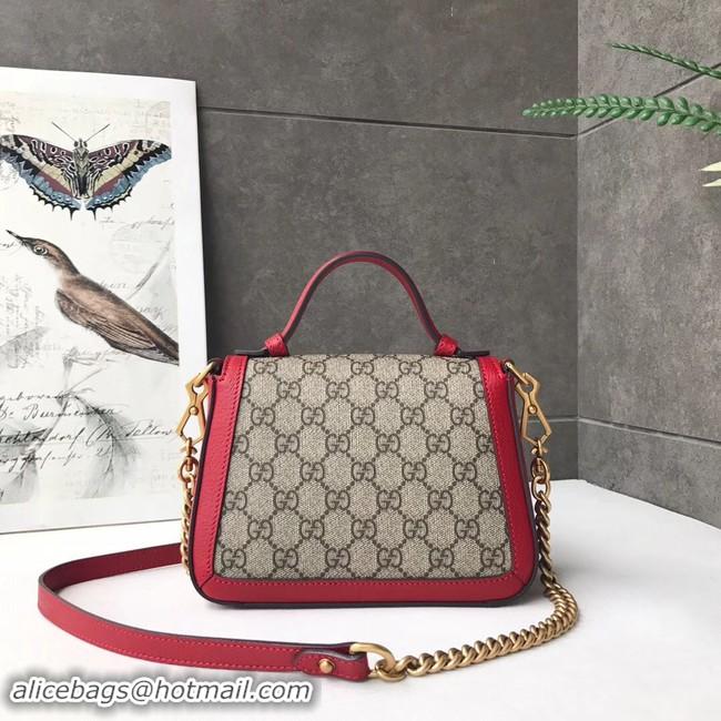 Popular Style Gucci GG Marmont mini top handle bag 547260 red