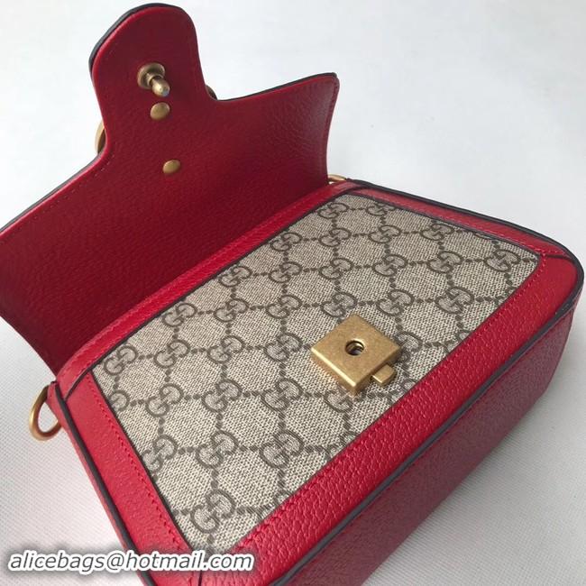 Popular Style Gucci GG Marmont mini top handle bag 547260 red