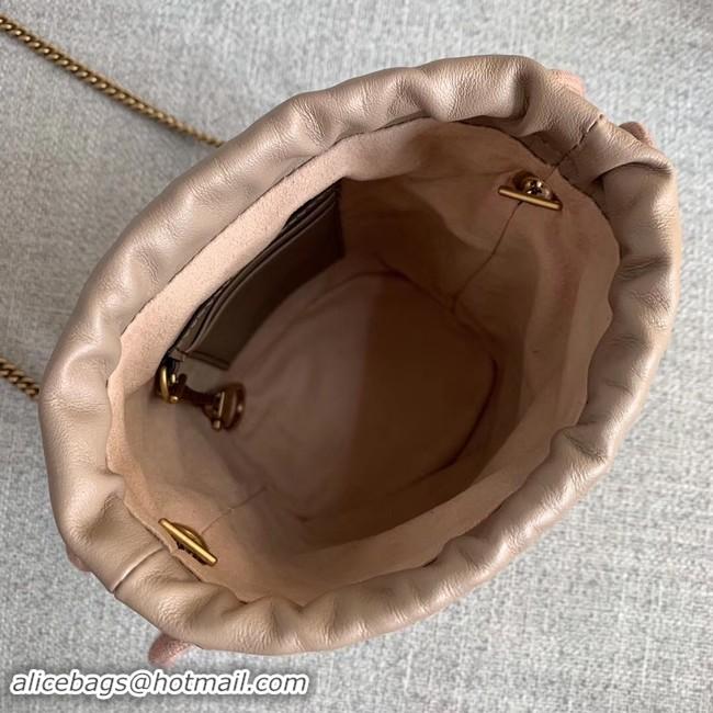 Latest Styles Gucci GG Marmont mini bucket bag 575163 apricot