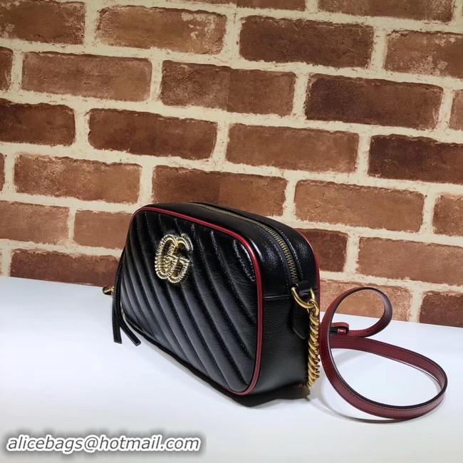 Well Crafted Gucci GG Marmont Matelasse Shoulder Bag A447632 Black