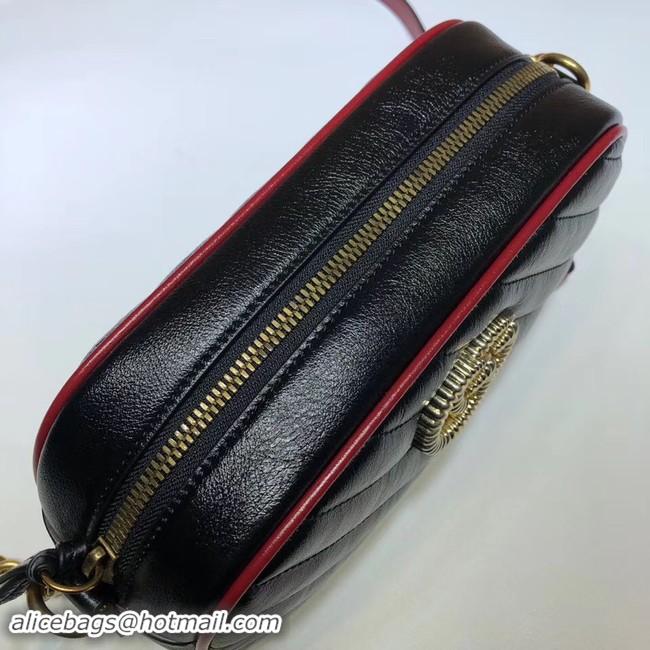 Well Crafted Gucci GG Marmont Matelasse Shoulder Bag A447632 Black