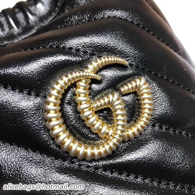 Discount Gucci GG Marmont mini bucket bag A575163 black