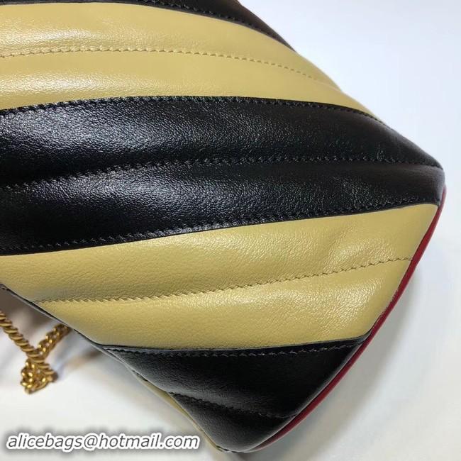 Top Design Gucci GG Marmont mini bucket bag 575163 black&apricot