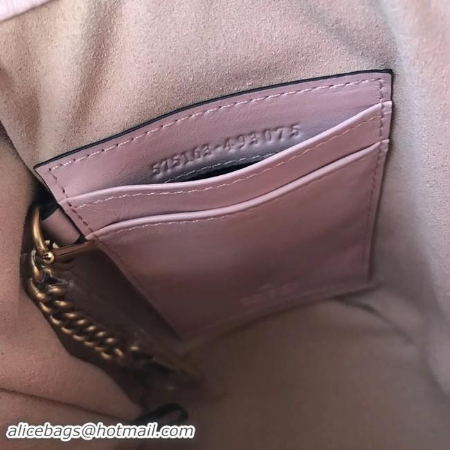 Classic Hot Gucci GG Marmont mini bucket bag 575163 pink