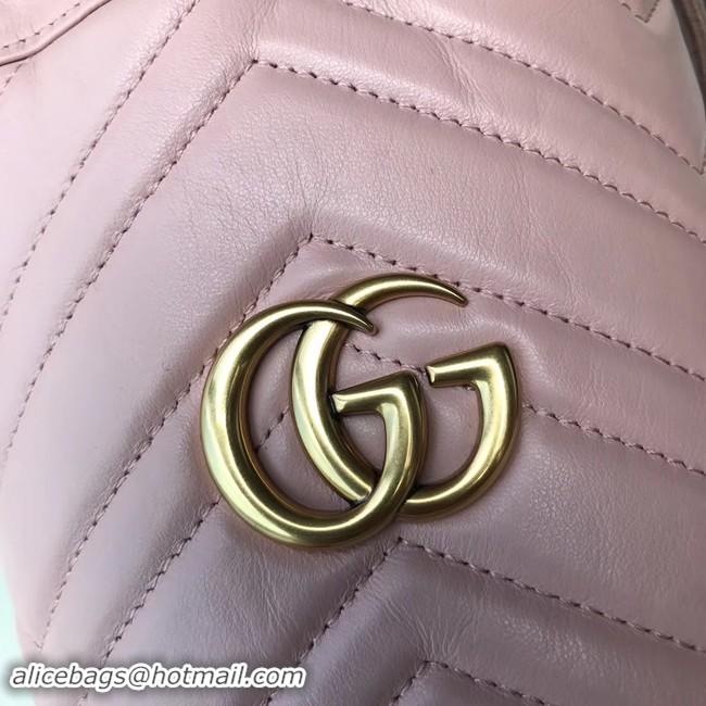 Classic Hot Gucci GG Marmont mini bucket bag 575163 pink