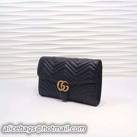 Low Price Gucci GG Marmont clutch 498079 black