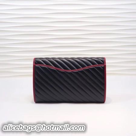 Discount Gucci GG Marmont clutch 498079 black&red