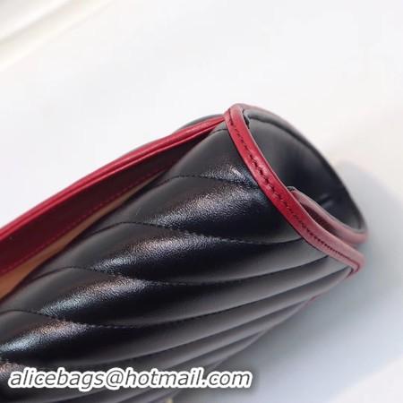 Discount Gucci GG Marmont clutch 498079 black&red