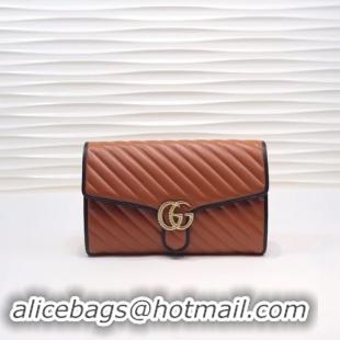 Unique Style Gucci GG Marmont clutch 498079 brown