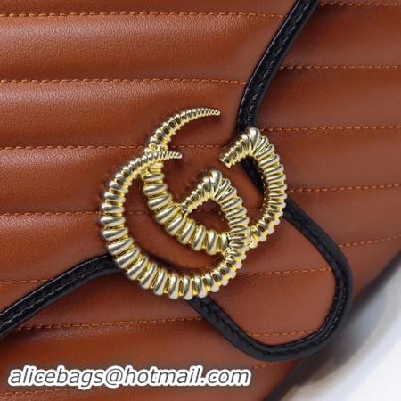 Unique Style Gucci GG Marmont clutch 498079 brown