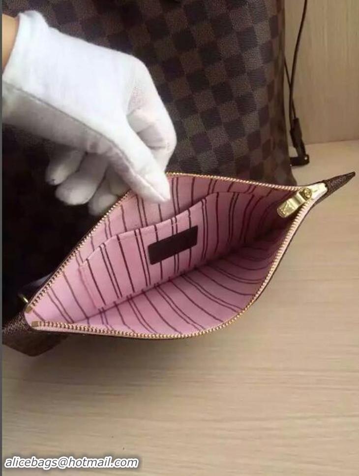 Top Quality Louis Vuitton Damier Ebene Original NEVERFULL GM N41357 Pink Ballerine