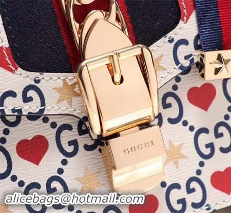 Pretty Style Gucci Sylvie small shoulder bag 524405 White