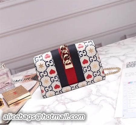 Top Grade Gucci Sylvie mini shoulder bag 494646 White