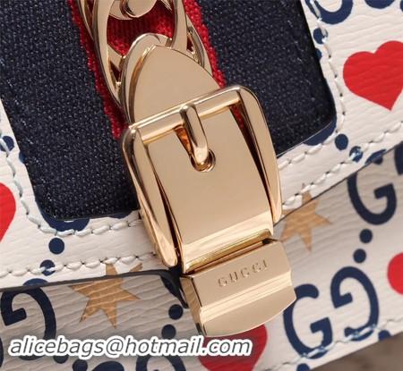 Top Grade Gucci Sylvie mini shoulder bag 494646 White