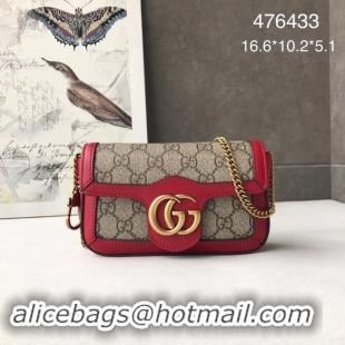 Best Price Gucci GG Supreme canvas 476433 Mini Shoulder Bag red