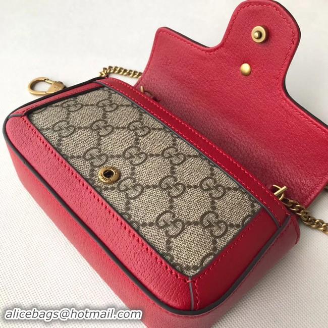 Best Price Gucci GG Supreme canvas 476433 Mini Shoulder Bag red