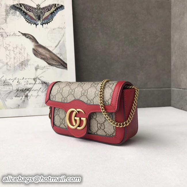 Best Price Gucci GG Supreme canvas 476433 Mini Shoulder Bag red