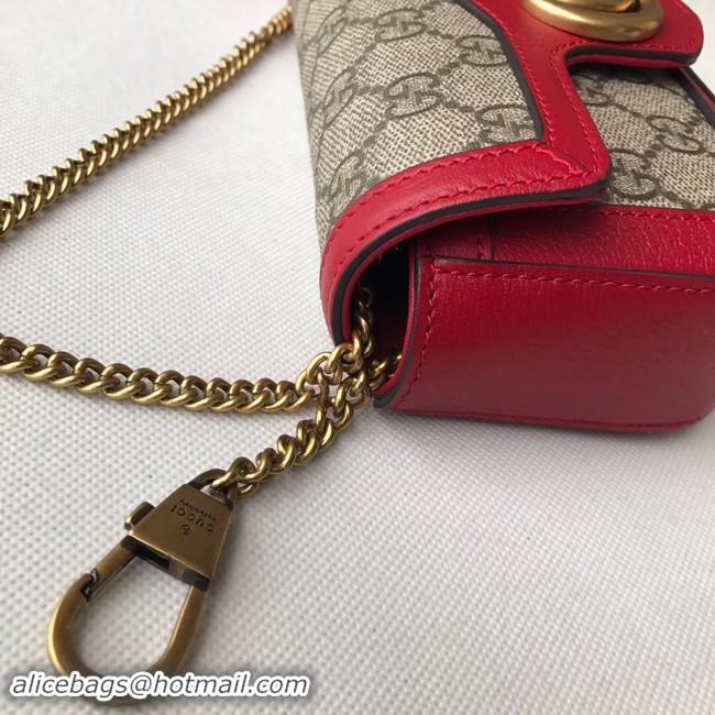 Best Price Gucci GG Supreme canvas 476433 Mini Shoulder Bag red