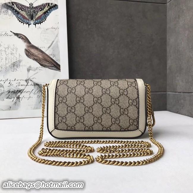 Purchase Gucci GG Supreme canvas 476433 Mini Shoulder Bag white