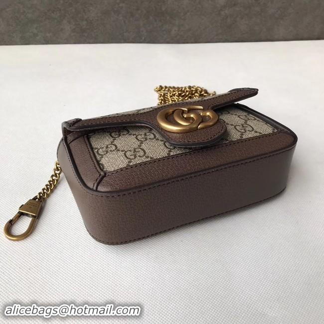 Discount Gucci GG Supreme canvas 476433 Mini Shoulder Bag brown