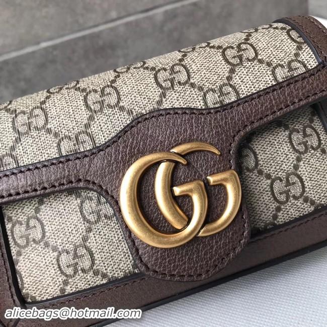 Discount Gucci GG Supreme canvas 476433 Mini Shoulder Bag brown