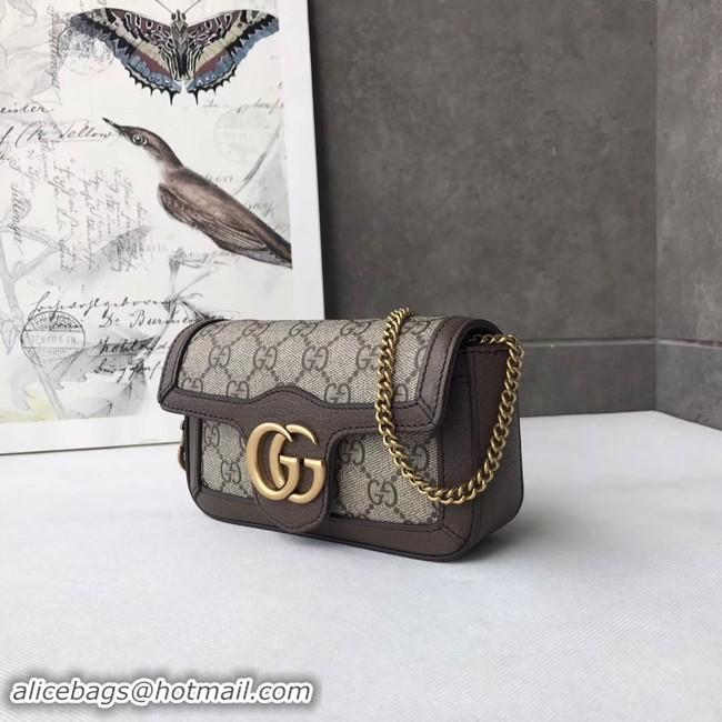 Discount Gucci GG Supreme canvas 476433 Mini Shoulder Bag brown