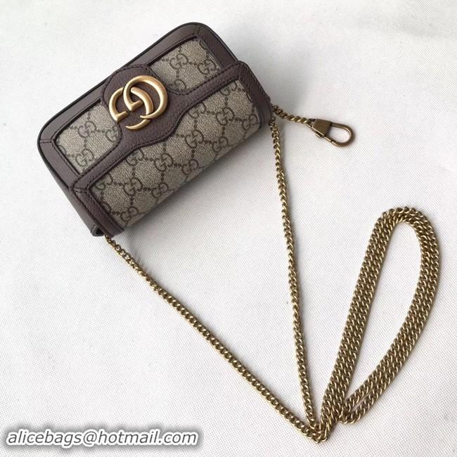 Discount Gucci GG Supreme canvas 476433 Mini Shoulder Bag brown