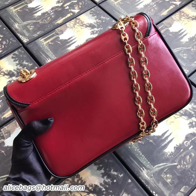 Grade Gucci GG Original Leather Shoulder Bag 576421 Red