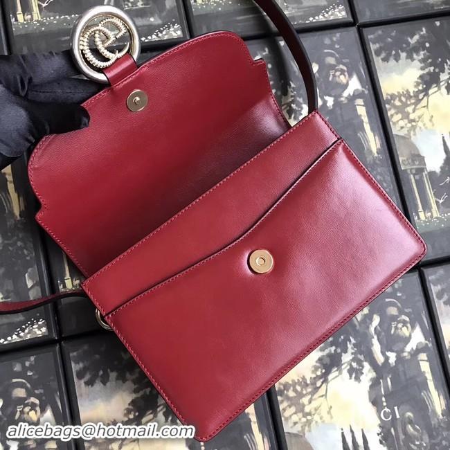 Discount Gucci GG Original Leather Shoulder Bag 589474 Red