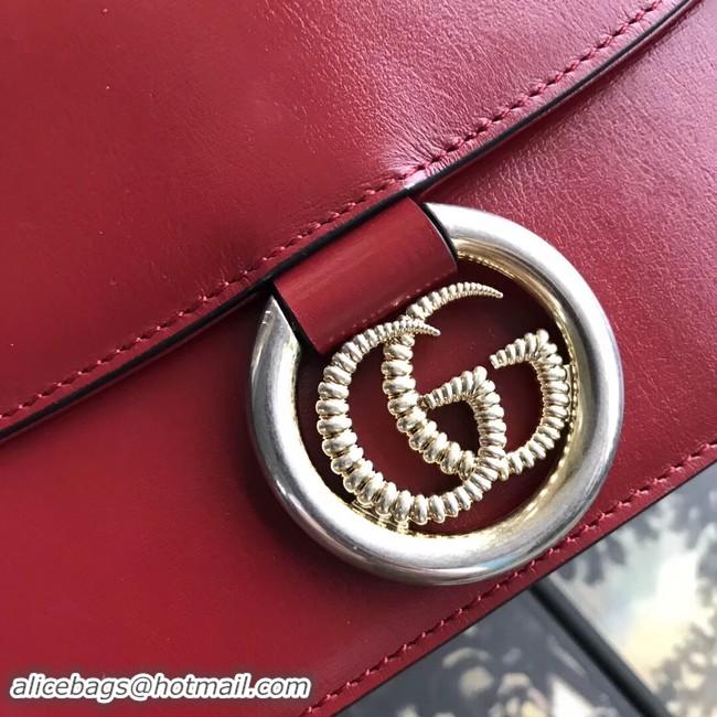 Discount Gucci GG Original Leather Shoulder Bag 589474 Red