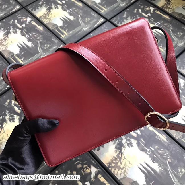 Discount Gucci GG Original Leather Shoulder Bag 589474 Red