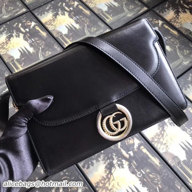 Low Cost Gucci GG Original Leather Shoulder Bag 589474 Black