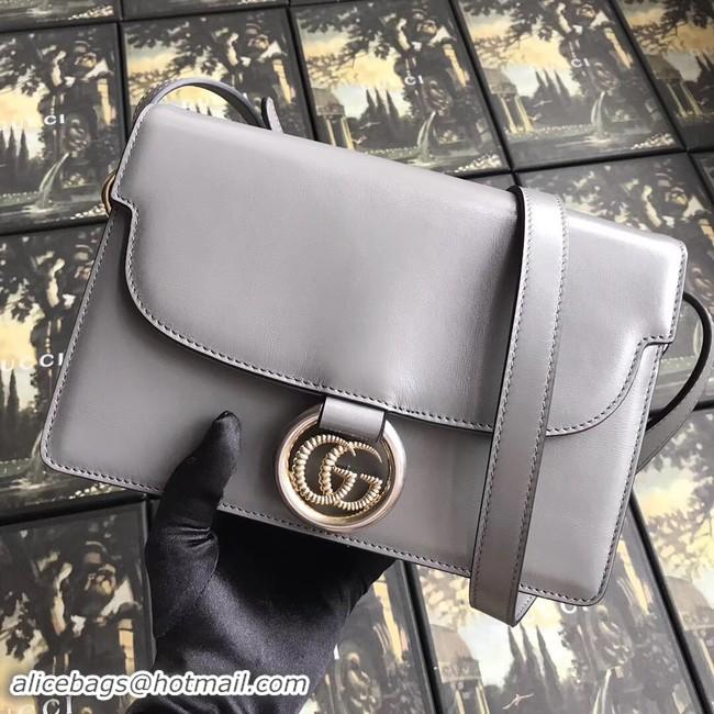 Stylish Gucci GG Original Leather Shoulder Bag 589474 Grey