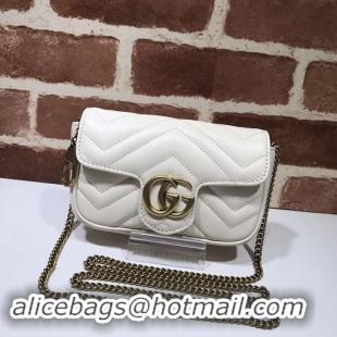 New Cheap Gucci GG Marmont super mini bag 574969 white