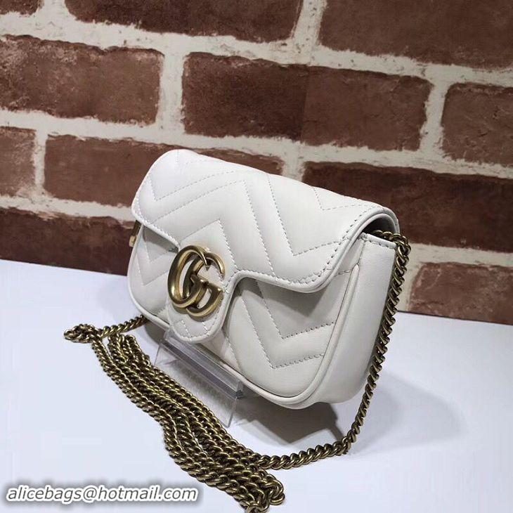 New Cheap Gucci GG Marmont super mini bag 574969 white