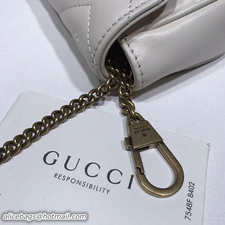 New Cheap Gucci GG Marmont super mini bag 574969 white